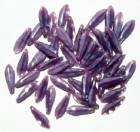 50 5x16mm Satin Purple Givre Dagger Beads